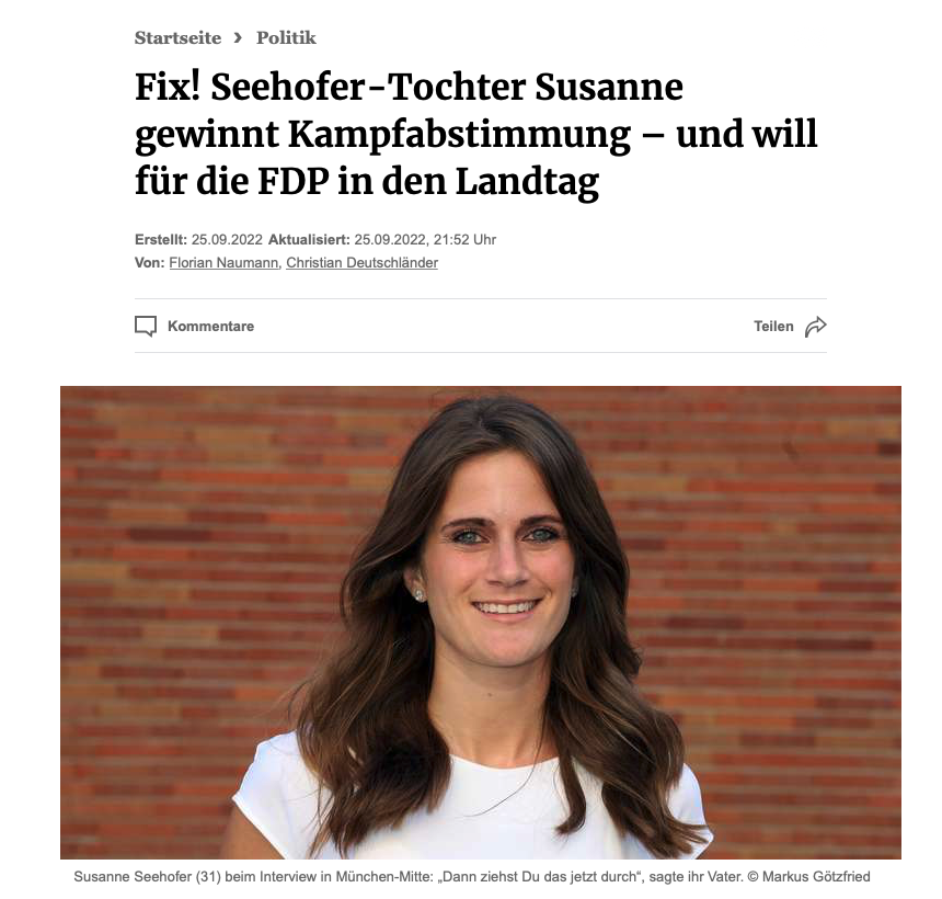 Susanne Seehofer Landtag