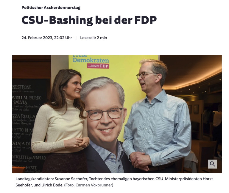 CSU Bashing bei der FDP